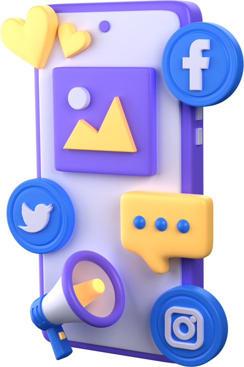 3D Icon Social Media Marketing